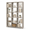 Libreria a 15 vani in MDF rettangolare tortora 120 x 30 x 180 cm